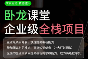 卧龙-企业级实战项目(2025全新录制)