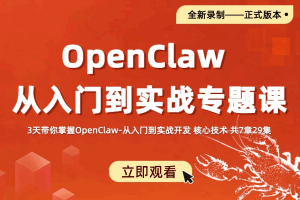 AI大模型小龙虾-OpenClaw-0基础从入门到实战