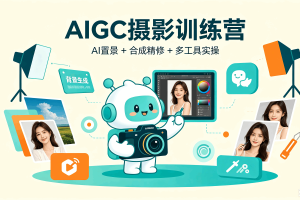 AIGC摄影训练营，AI置景+合成精修+多工具实操